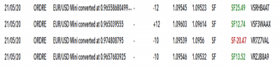 4 trades 3 gagnants, je perd souvent par gourmandise.... avec mes 11 scalps je me suis concentré sur la coupure des trades au premier signe de retournement. Bon c'est du sport..... / 2020 05 21 résultats scalping 3.png 2020 05 21 résultats scalping 3.png